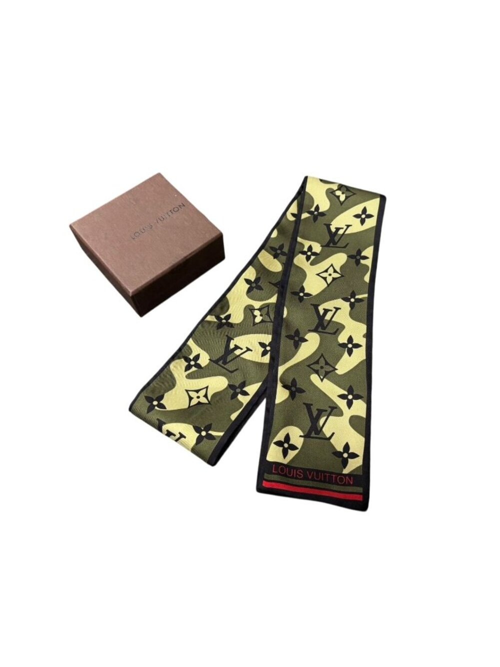 Louis Vuitton Takashi Murakami Bandeau Monogram Moflage Scarf Twilly Silk